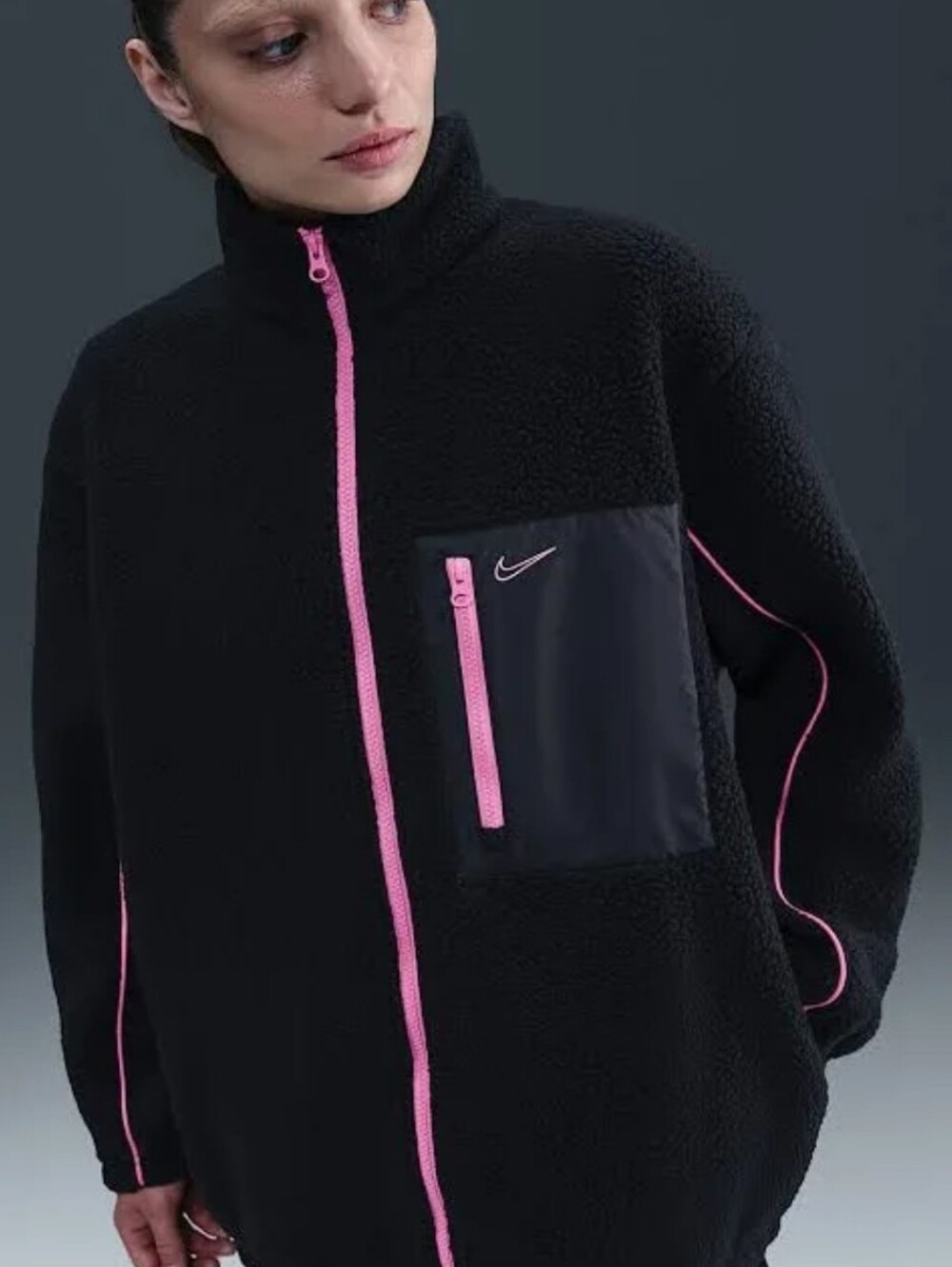 Nike Sportswear Women's Sherpa Full Zip Jacket Size Medium